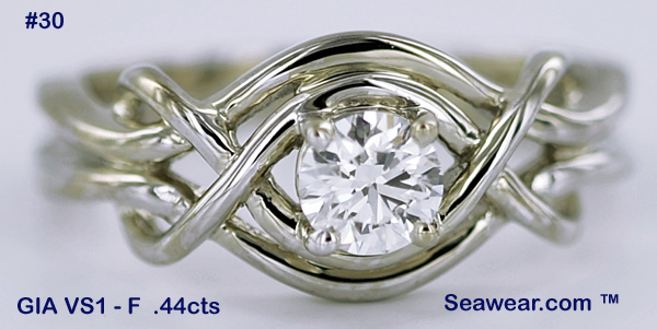 Celtic diamond engagement ring