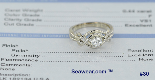 GIA diamond Celtic engagement ring