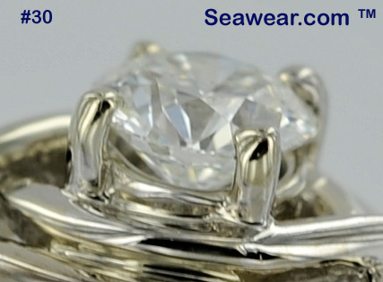 close up of VS-F diamond engagement ring