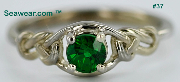 white gold Celtic love knot engagement ring