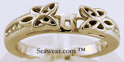Irish love knot engagement ring base