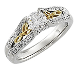 Trinity love knot engagement ring