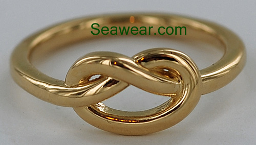 gold sailors love knot ring