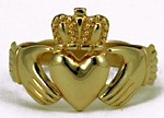 mens celtic claddagh ring size