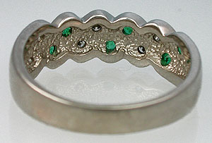 back side of Celtic engagement ring