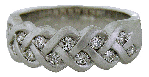 platinum diamond Cletic engagement wedding ring