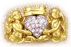 Cherub angel Claddagh ring