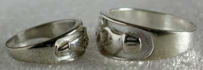 silver carved claddagh rings