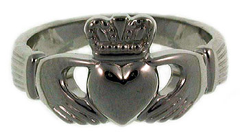 white gold Claddagh ring
