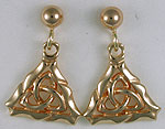 Celtic framed trinity knot earrings