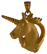 14kt legendary  unicorn  jewelry pendant