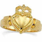 ladies gold claddagh wedding ring