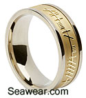 gold ogham wedding ring