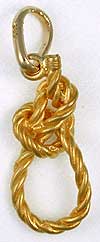 14kt bowline knot jewelry charm