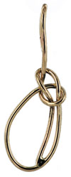14k small bowline knot pendant
