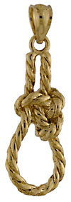 14k nautical knot jewelry pendant charm