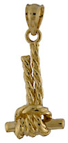 14kt nautical knot pendant