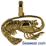 Florida lobster necklace pendant