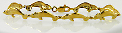 14kt gold manatee bracelet