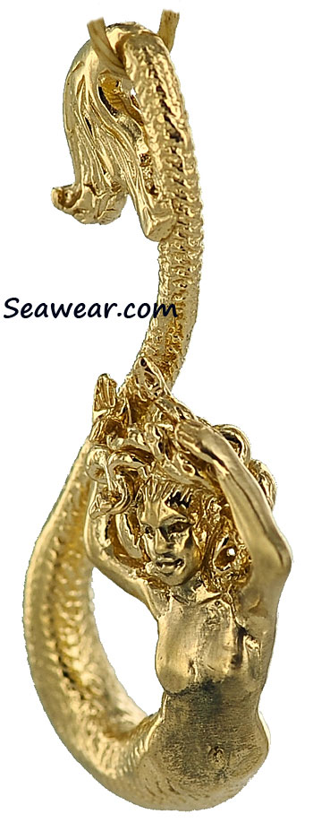 Medusa mermaid Greek jewelry necklace