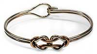 two tone square knot partners bracelet