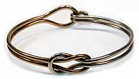 two tone square knot bracelet