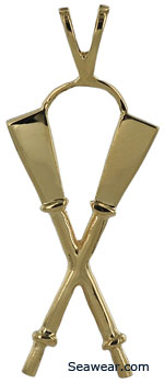 crossed boat oars pendant