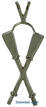 crossed paddles necklace pendant