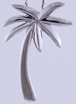 white gold full round polished palm tree