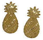 14k gold hospitality pineapple post earrings