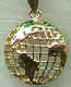 globe global worldwide transatlantic jewelry pendant