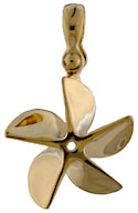 14kt five blade chopper propeller necklace jewelry charm