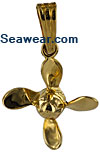 small 4 blade propeller charm