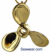 gold propeller jewelry necklace