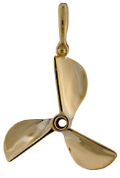 14k three blade chopper propeller pendant