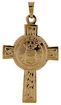 14k gold United States Air Force Celtic Cross with USAF Coat of Arms Seal