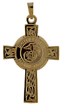 14kt US Marine Corps Semper Fi Celtic Cross