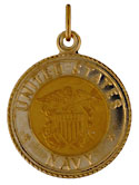 14kt gold USN United States Navy medal