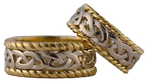 Celtic sailor wedding rings