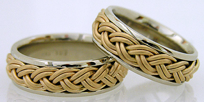 double braid wedding ring hand woven