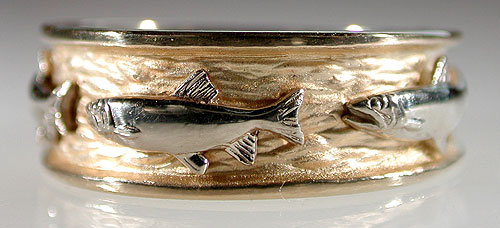 natural light trout wedding band
