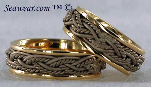 yellow and white gold lifemates rings