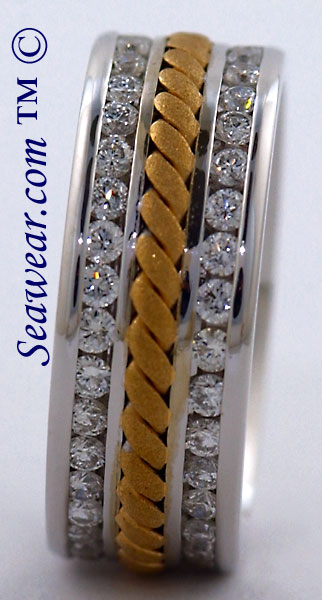 1.5cts of VS diamonds channel set with satin finished braid