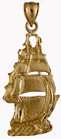 tall cutty ship sailboat  jewelry pendant
