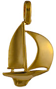 fractional rig sailboat necklace pendant