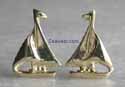 14kt gold sloop sailboat earrings