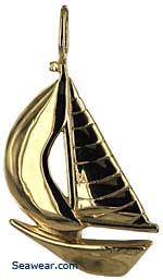 sailing dory sailboat necklace pendant