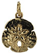 14k gold arrowhead sand dollar for charm or earrings