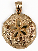 14kt sand dollar necklace pendant