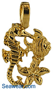 sea horse and friends pendant